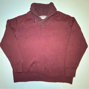 Weatherproof Vintage Sweater Men's XXL Burgundy Maroon Fisherman Chunky
